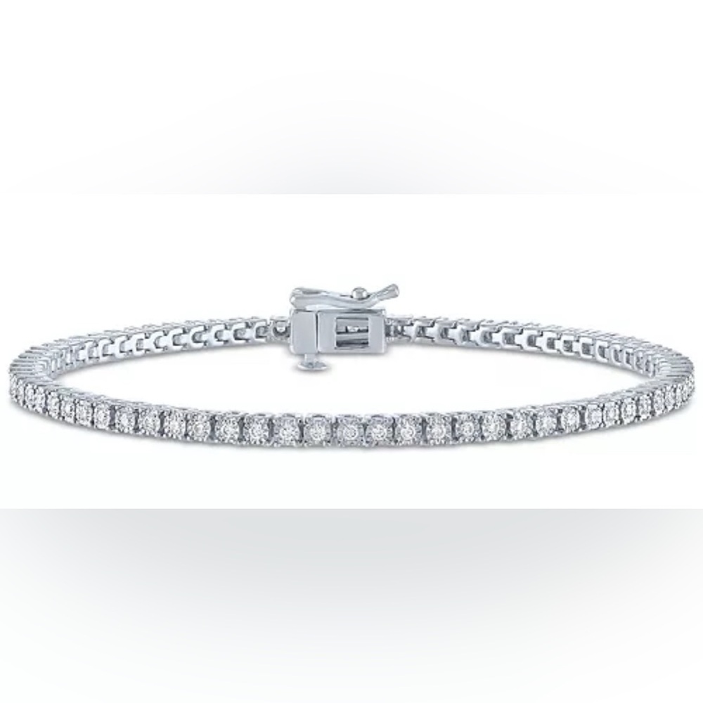 Diamond Skinny Tennis Bracelet (3/4 ct. t.w.) in Sterling Silver (5 in length)